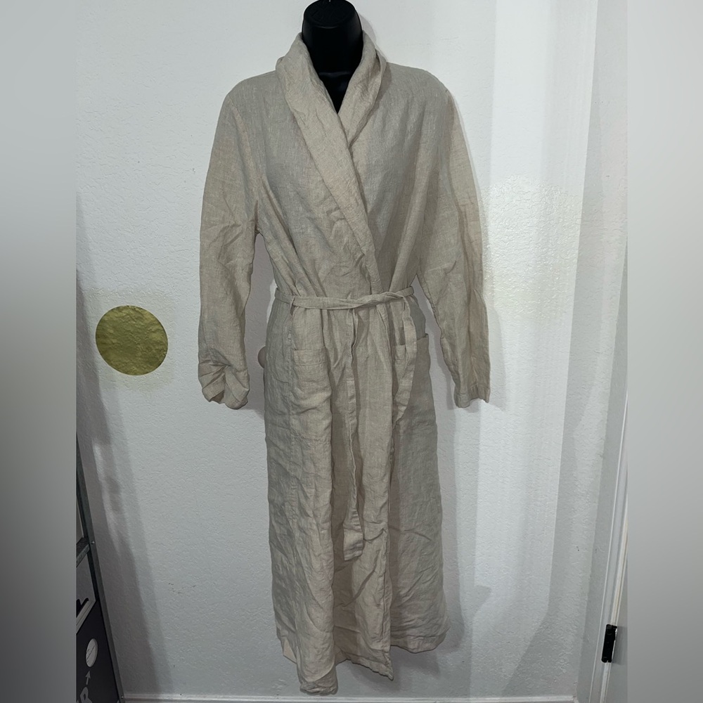 Jenni Kayne crème linen robe